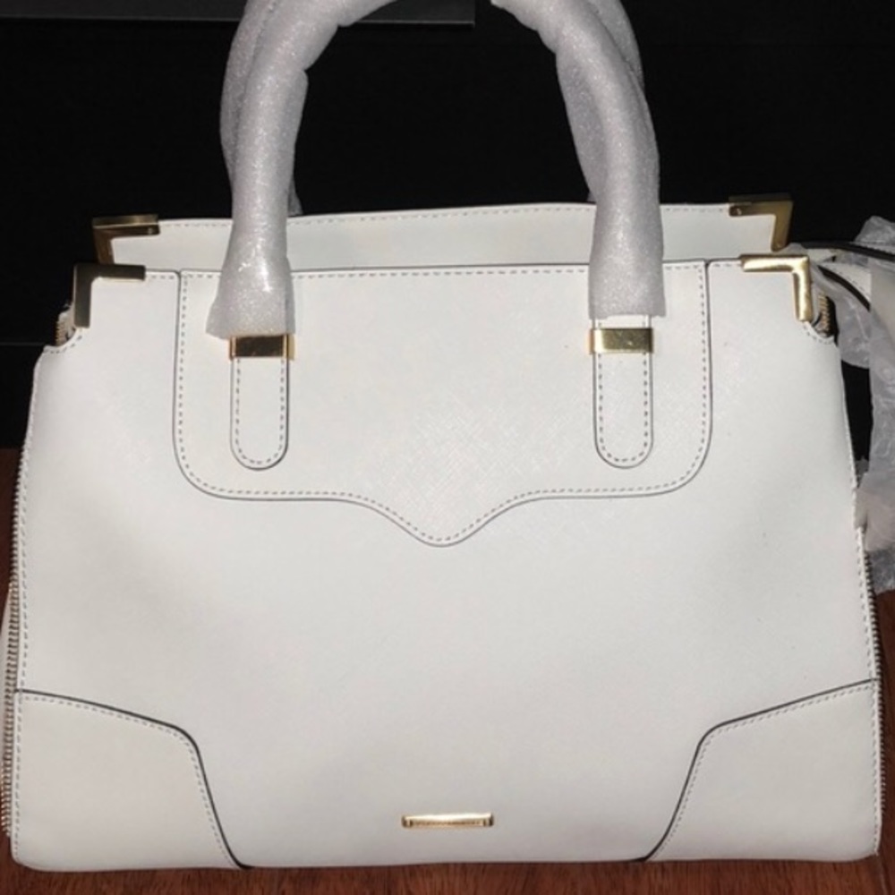 NEW Rebecca Minkoff AMOROUS SATCHEL / White w Gold